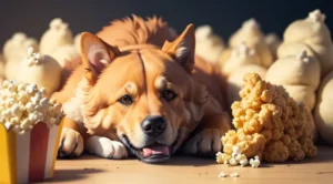  Dogs Eat Popcorn Chicken